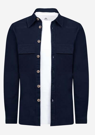 Midnight Blue Cotton Overshirt