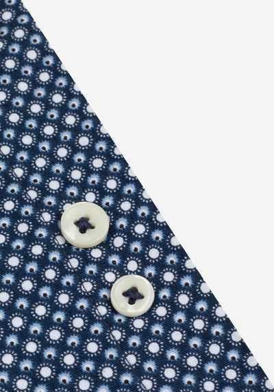 Dusk Navy Printed Poplin Shirt