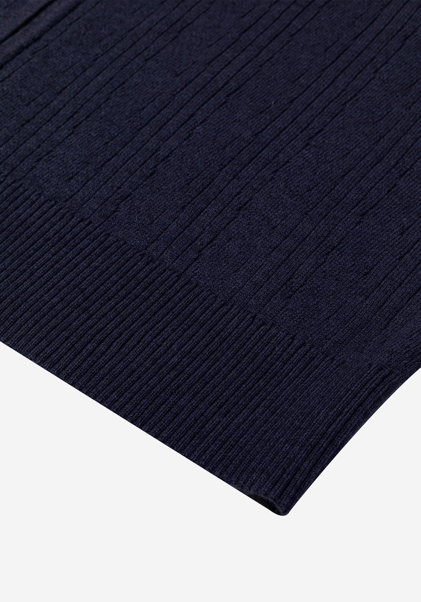 Frost Navy Double-Zipped Merino Wool Blend Pullover
