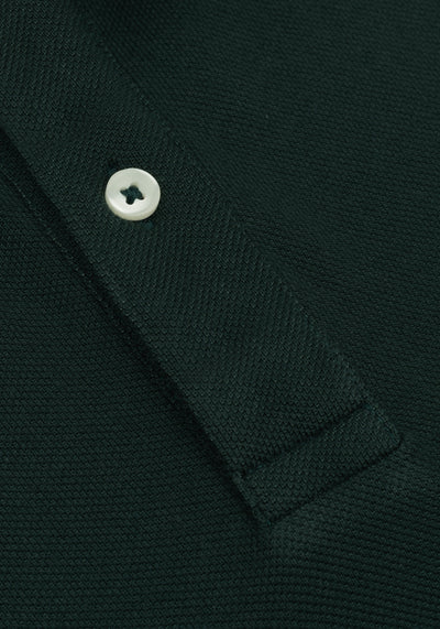 Forest Green Cotton Polo Shirt