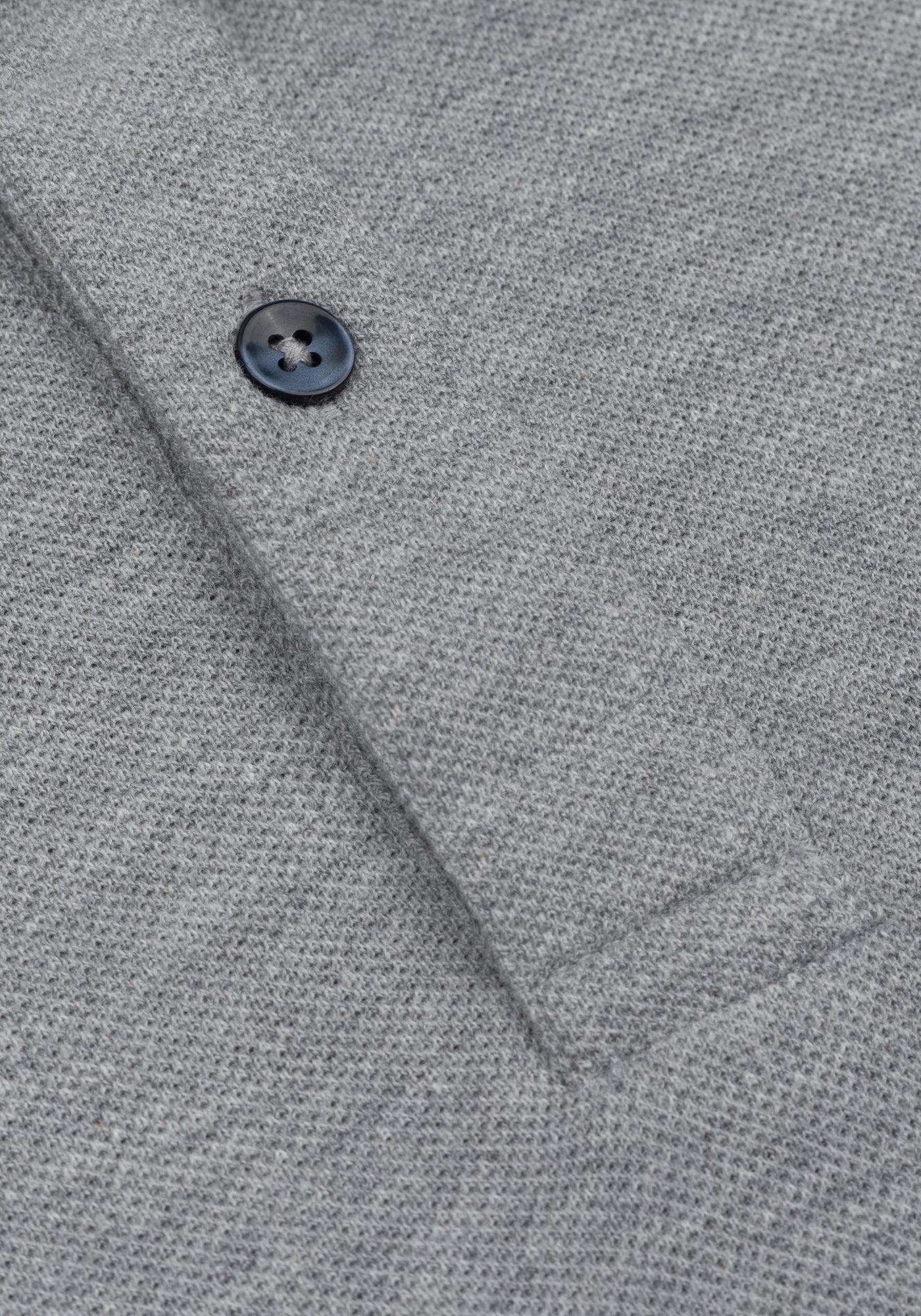 Heather Grey Cotton Polo Shirt