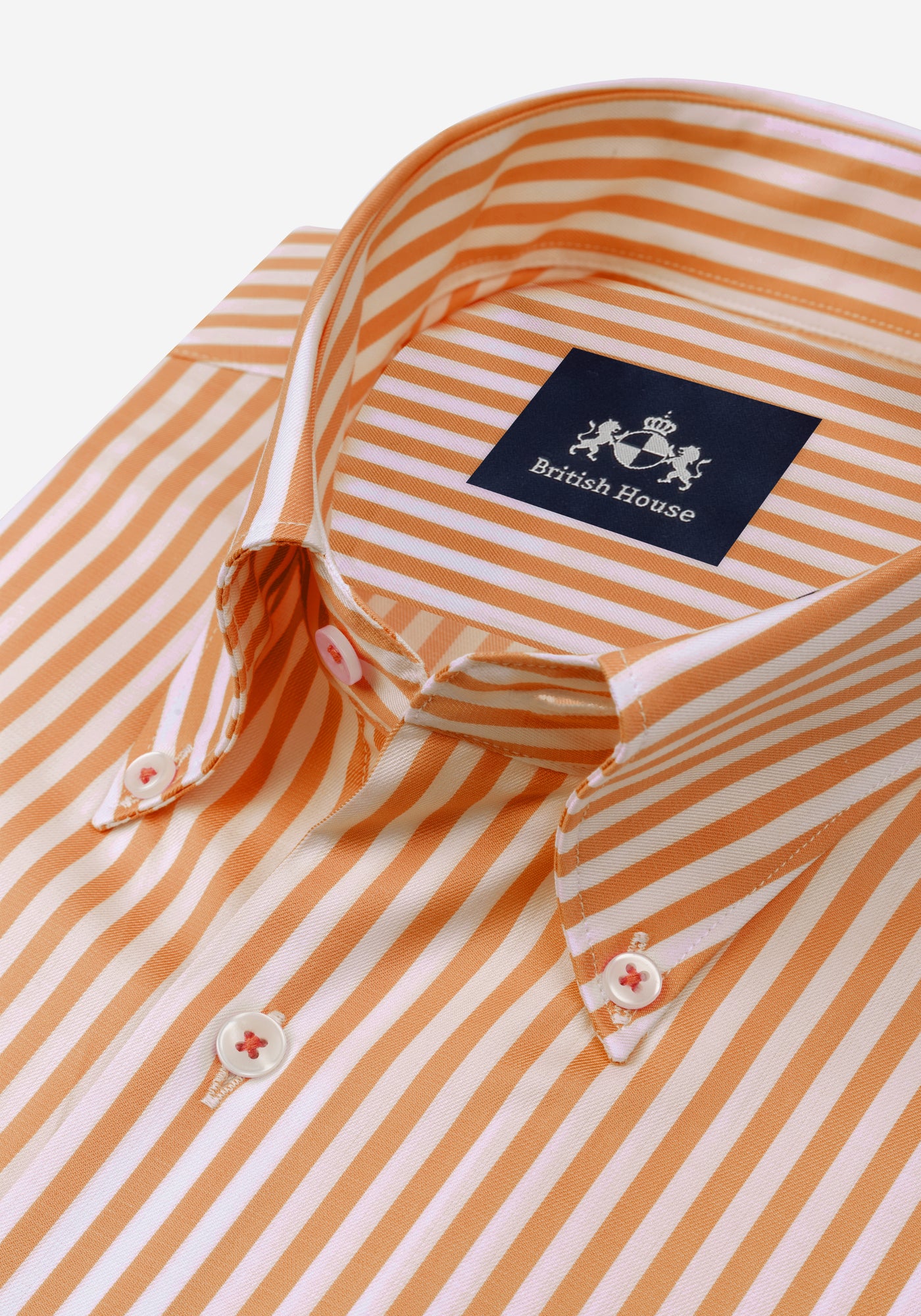 Amber Orange Stripe Signature Twill Shirt