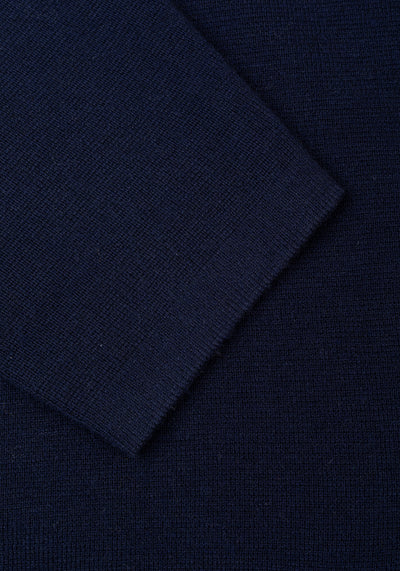 Imperial Navy Merino Wool Blend Cardigan