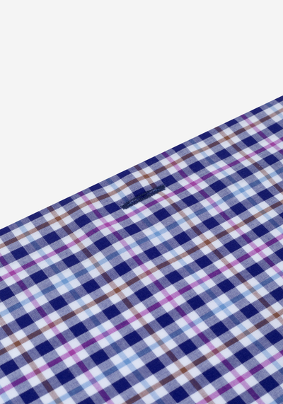 Deep Navy Checked Oxford Shirt