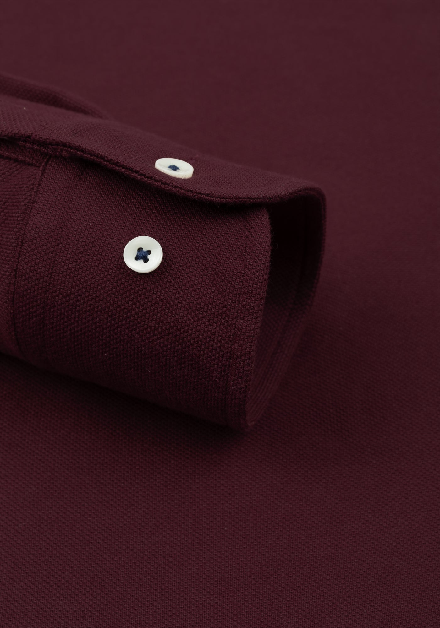 Berry Burgundy Piqué Shirt