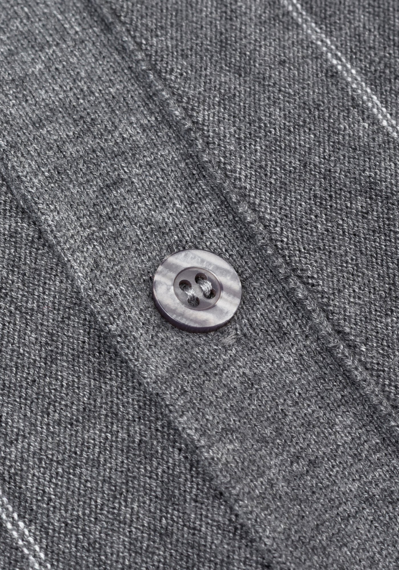 Mono Grey Stripe Merino Wool Blend Cardigan
