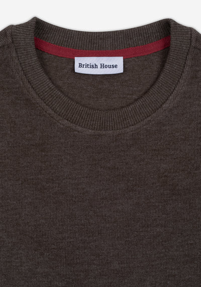 Oak Brown Cotton Sweatshirt