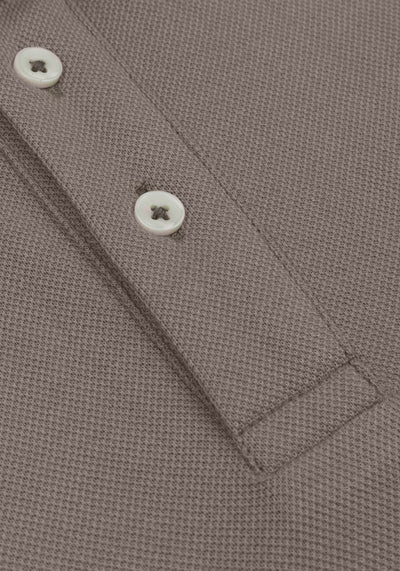 Pear Beige Cotton Polo Shirt