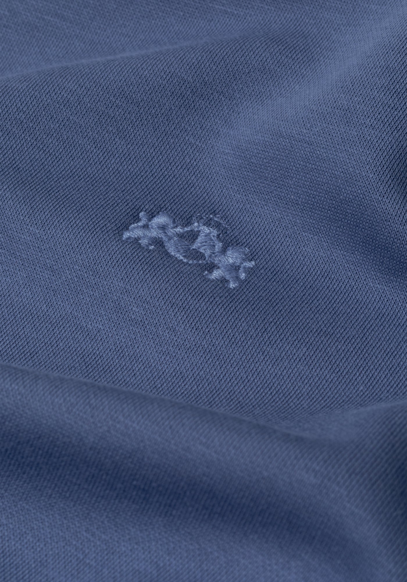 Faded Blue Faux-Fur Sweatshirt