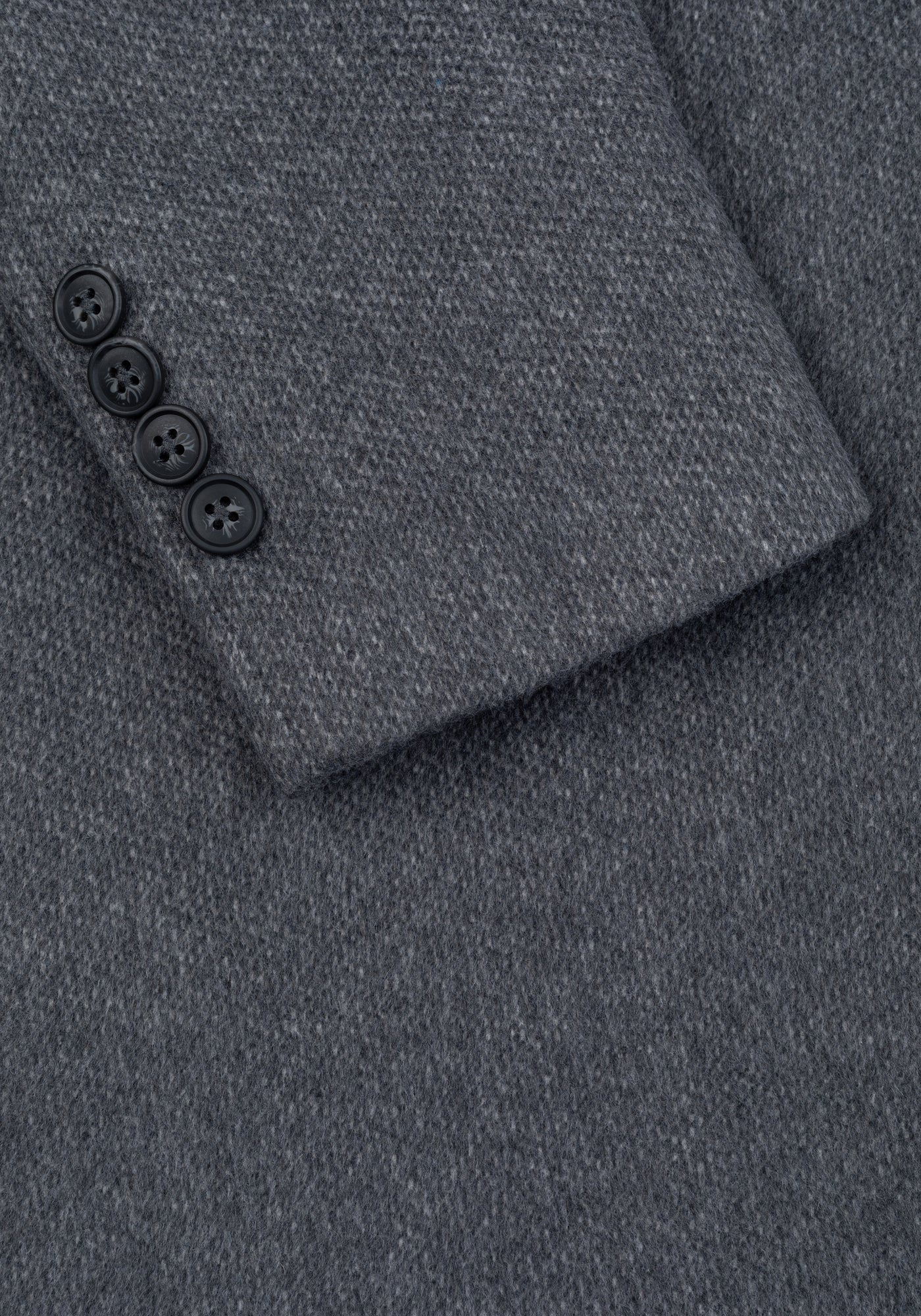 Ice Grey Double-Breasted Poly Coat