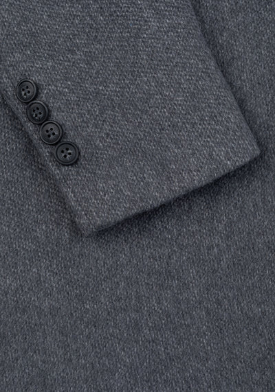 Ice Grey Double-Breasted Poly Coat