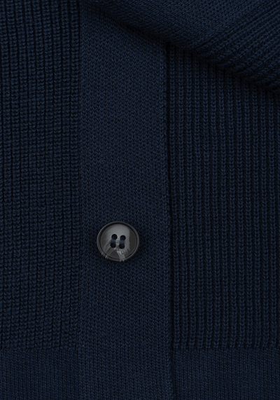 Solid Navy Heavy Knitted Cardigan