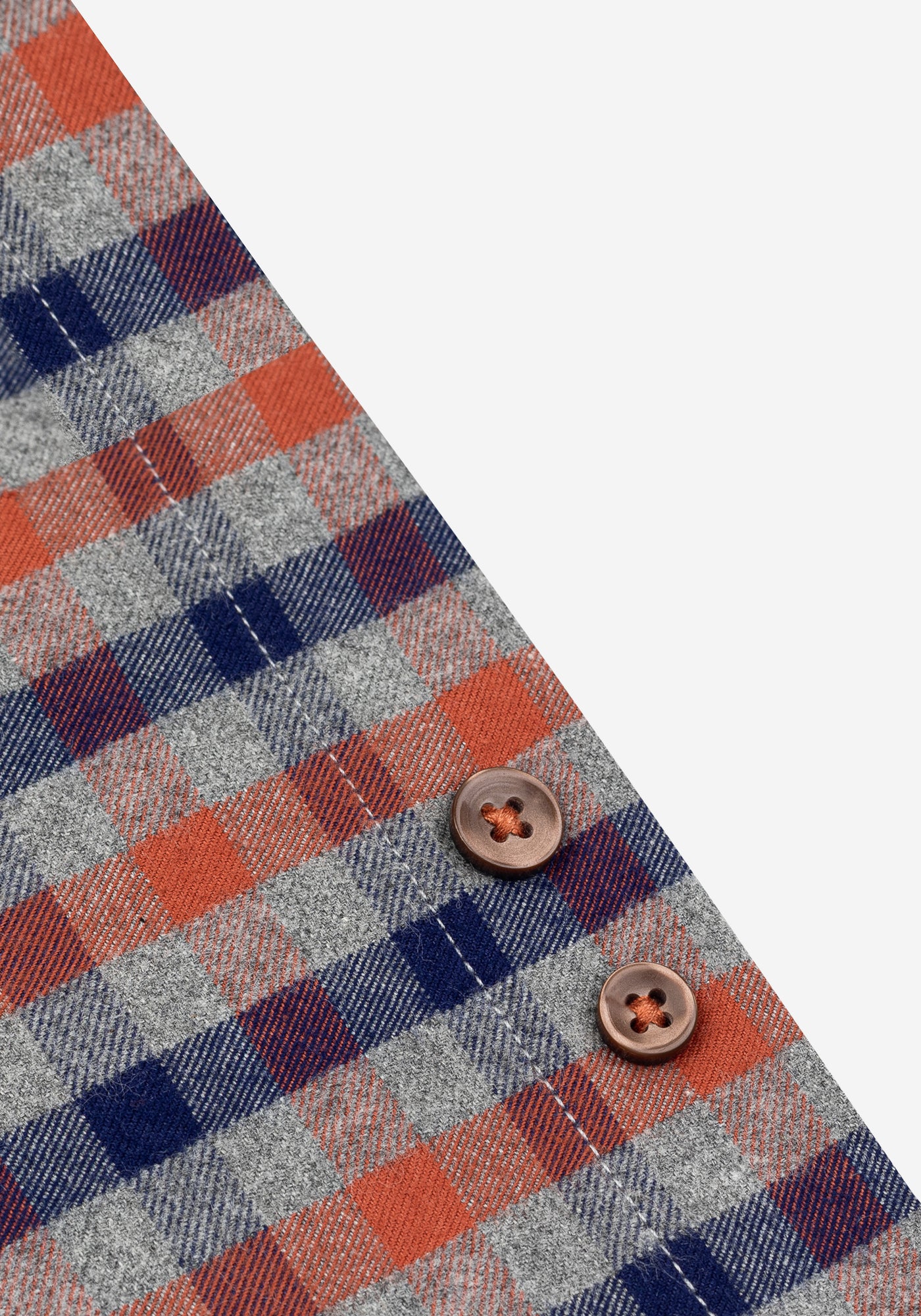 Rust Orange Navy Checked Flannel Shirts