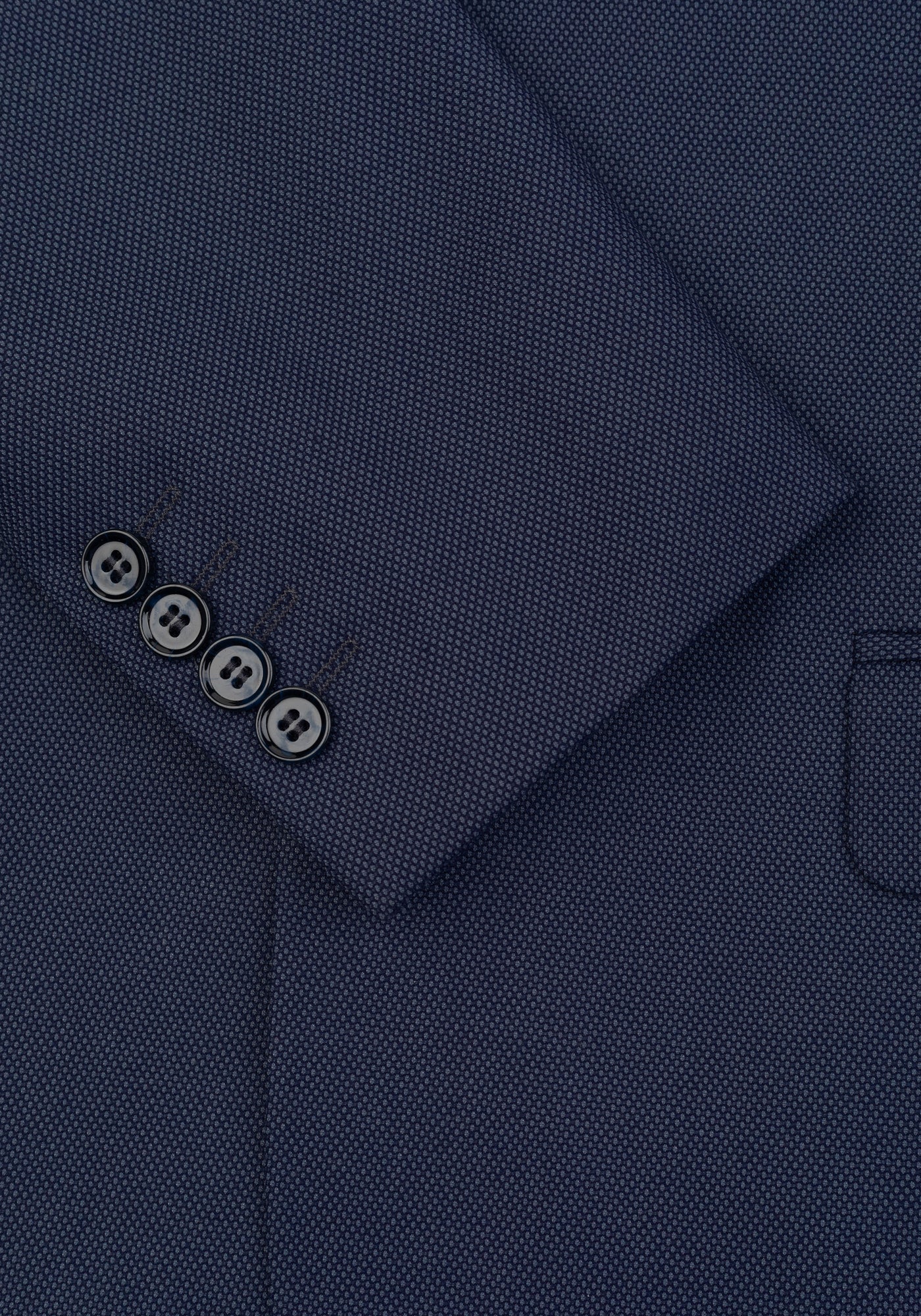 Atlantic Navy Dotted Poly Suit