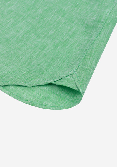 Palm Green Belgian Linen Shirt