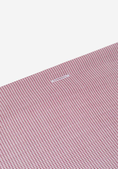 Eterna Red Checked Mini Houndstooth Shirt