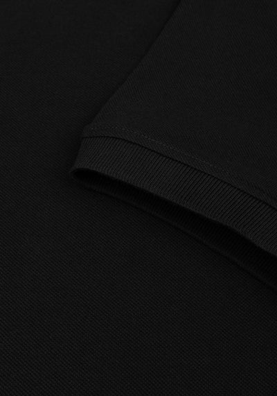 Raven Black Cotton Polo Shirt