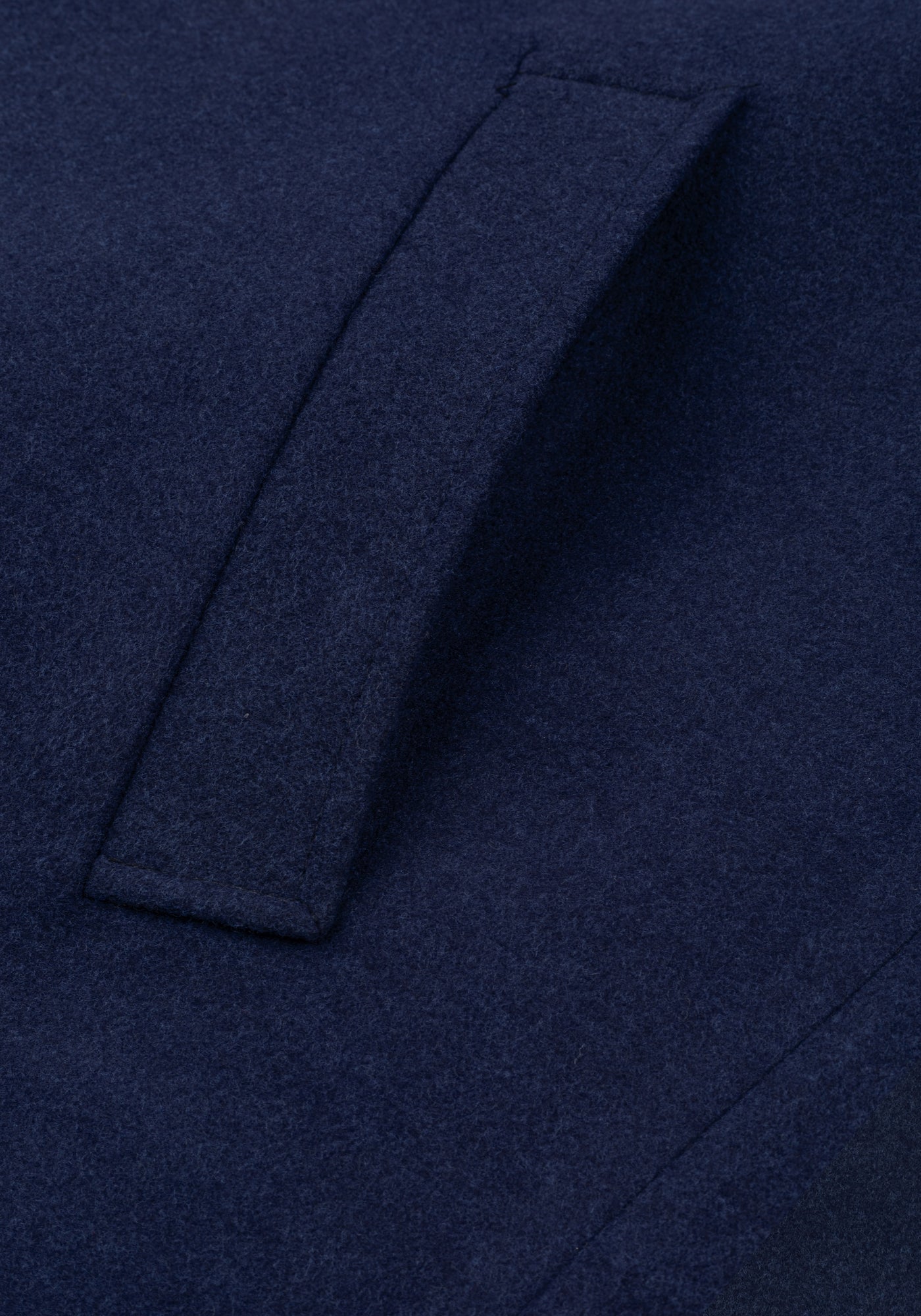 Marine Blue Double-Breasted Poly Coat