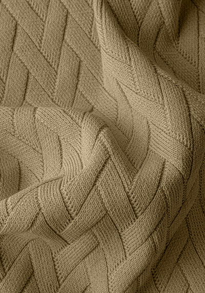 Café Beige Polyamide Knitted Polo Shirt