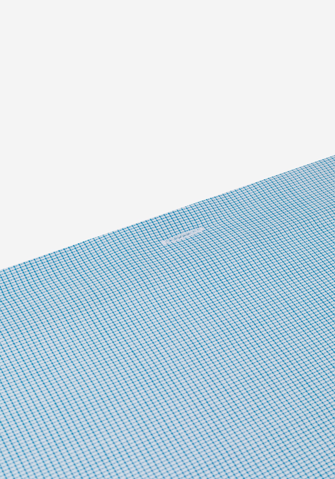 Aqua Blue Checked Mini Houndstooth Shirt