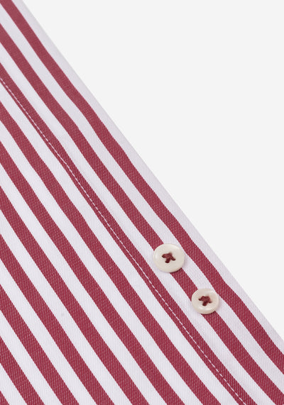 Claret Red Stripe Signature Twill Shirt