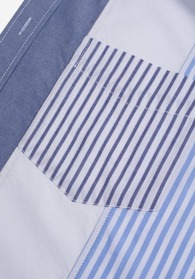 Navy Tri-Tone Oxford Shirt