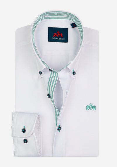 White Ivy Green Soft Oxford Shirt