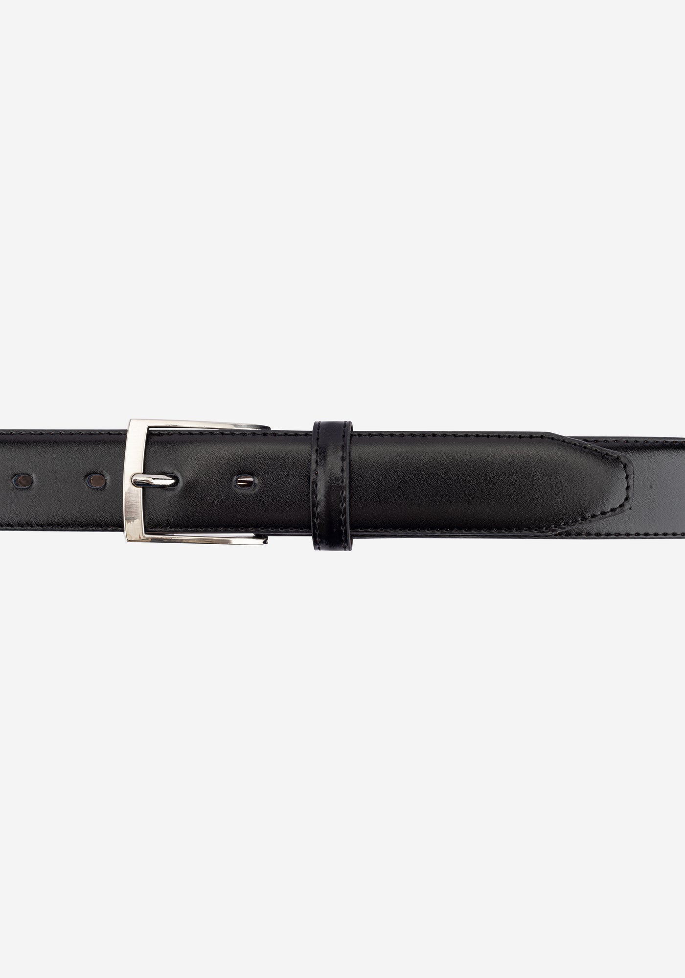 Metallic Black Spanish Genuine Leather Belt