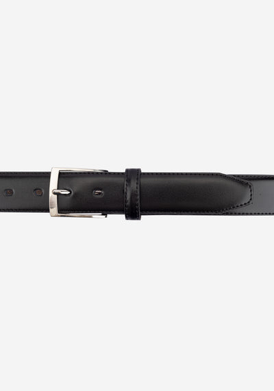 Metallic Black Spanish Genuine Leather Belt