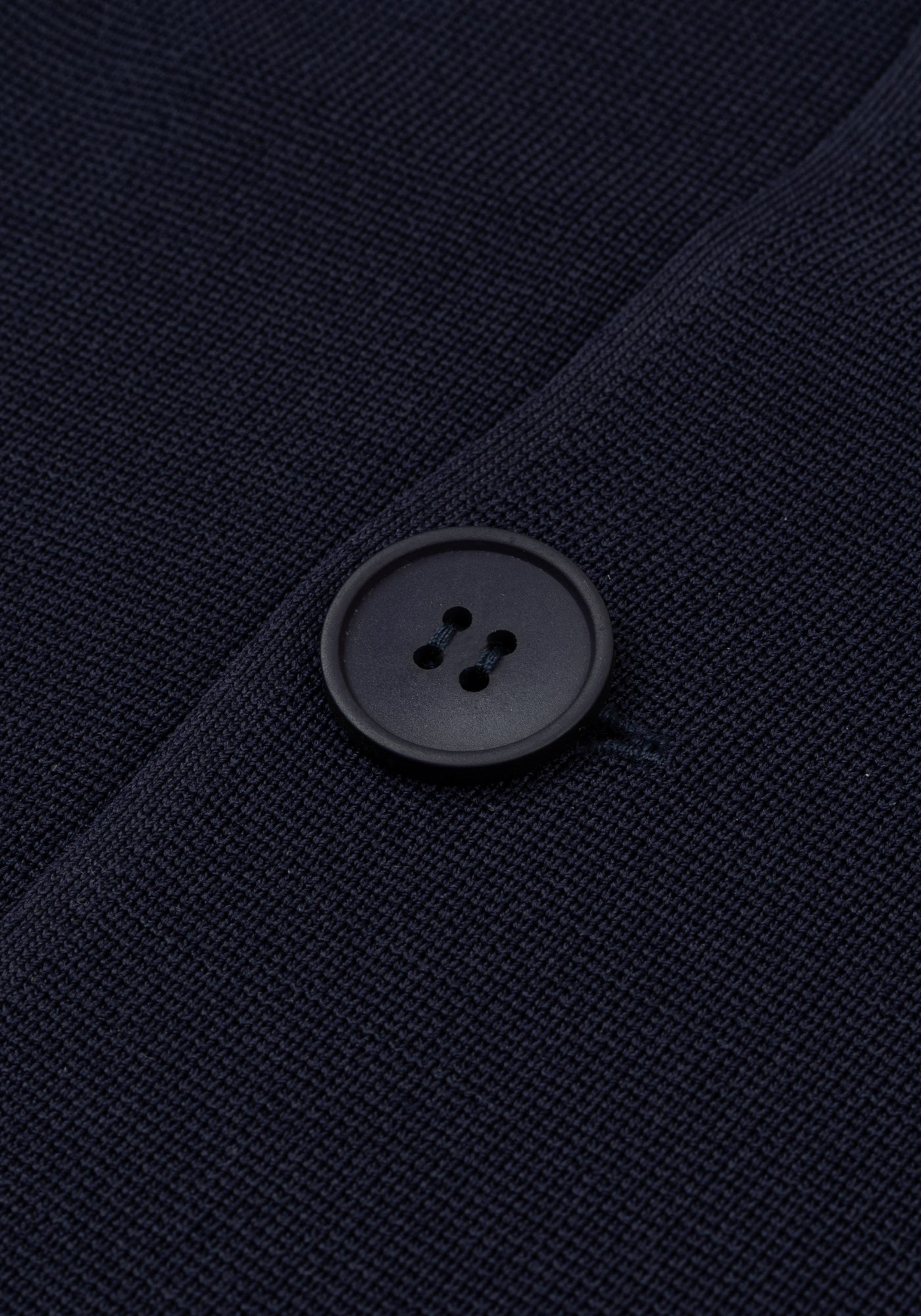 Lapis Navy Double-Breasted Polyamide Jardigan