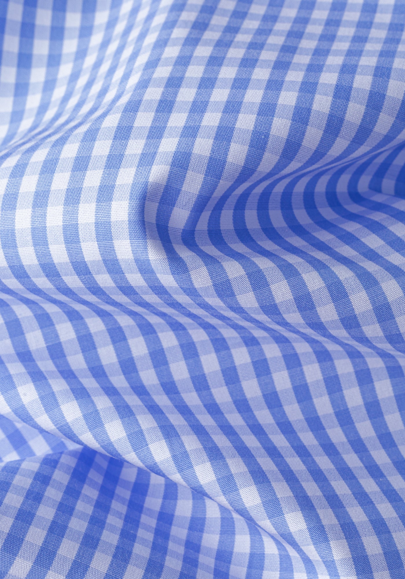 Faded Blue Checked Poplin Shirt