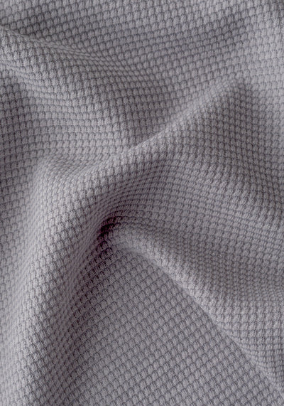 Whisper Grey Waffle Polo Shirt