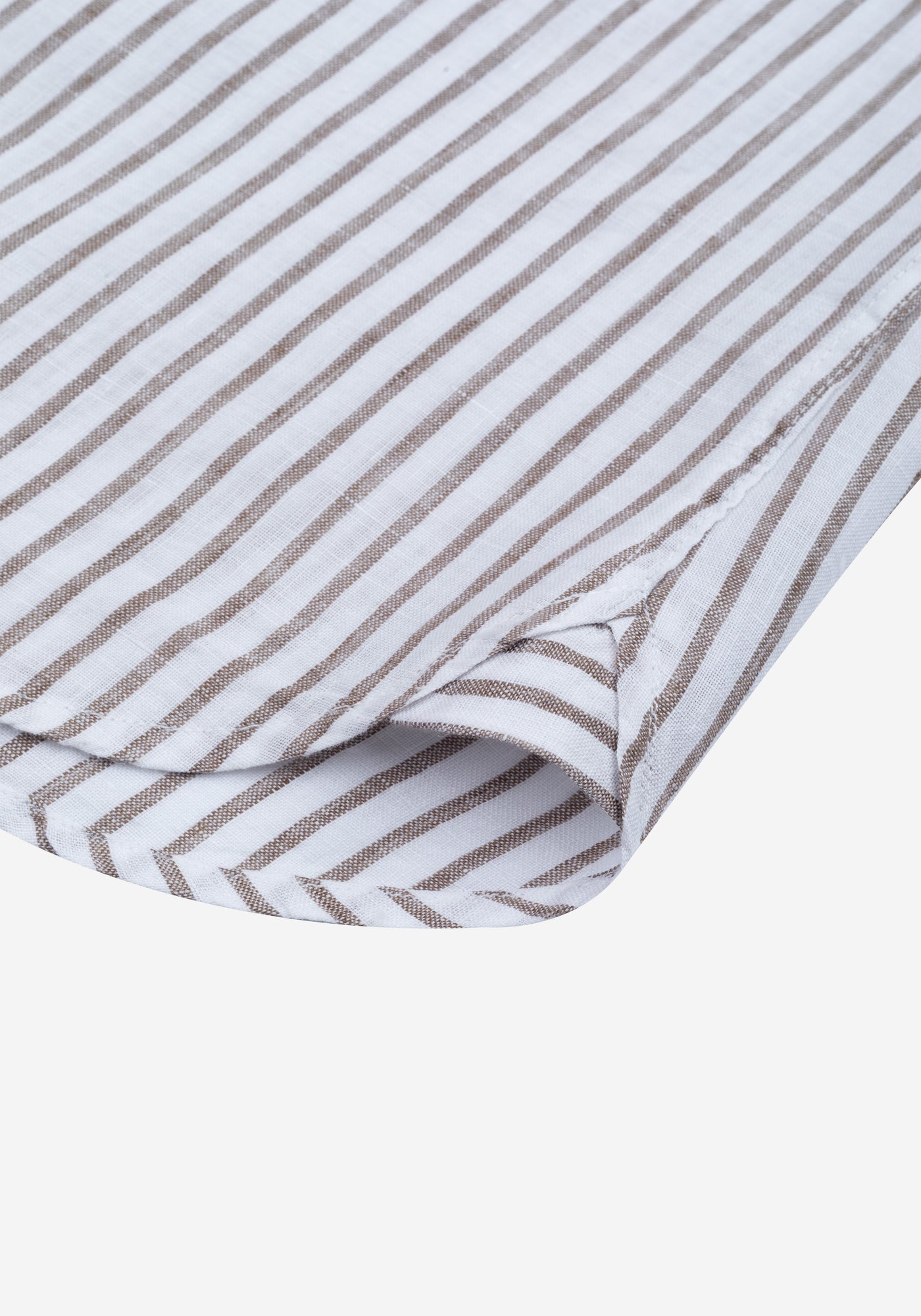Clay Beige Stripe Belgian Linen Shirt