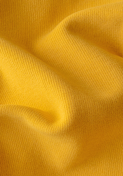Saffron Yellow Cotton Polo Shirt - Long Sleeve
