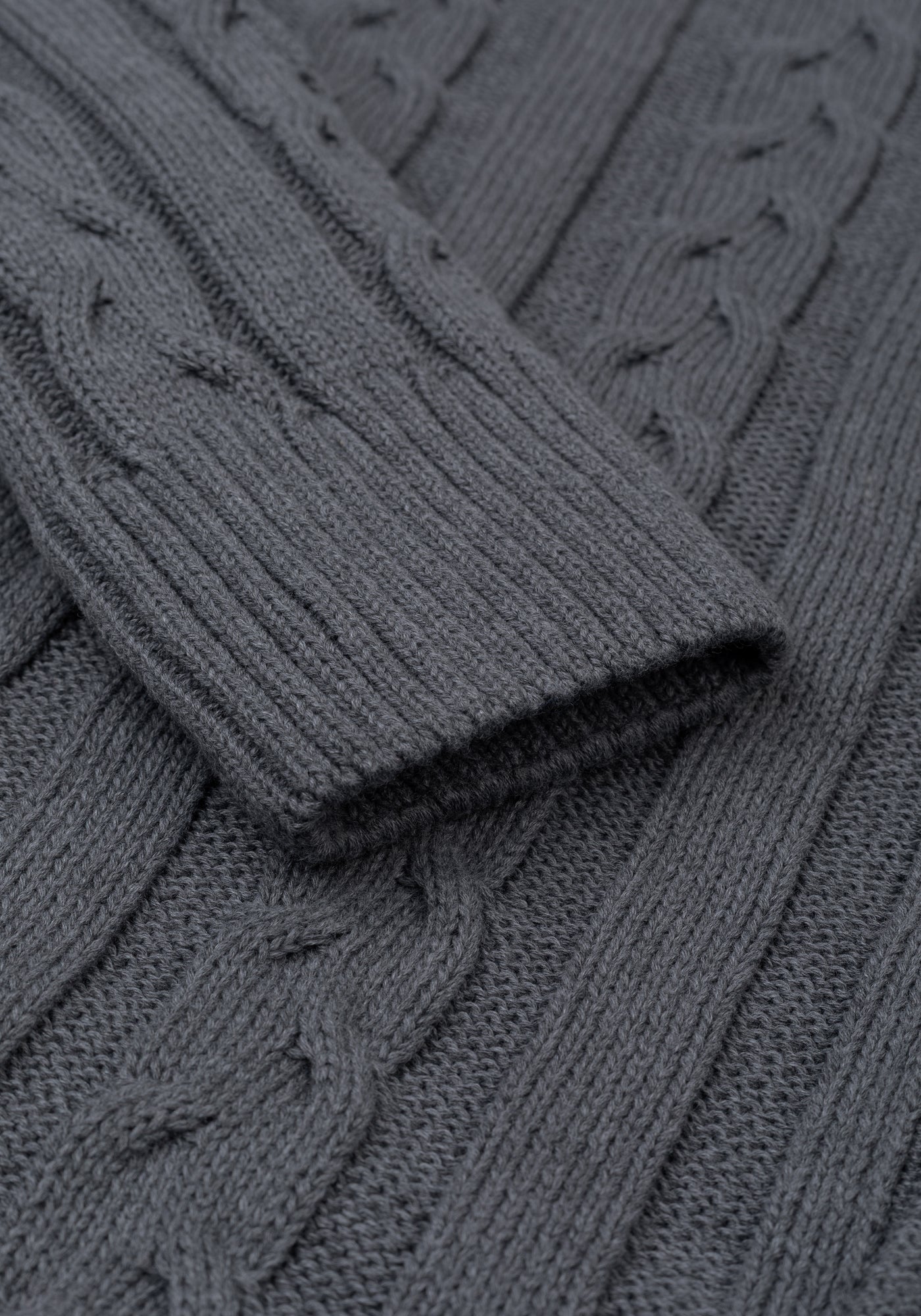 Flint Grey Heavy Knitted Cardigan