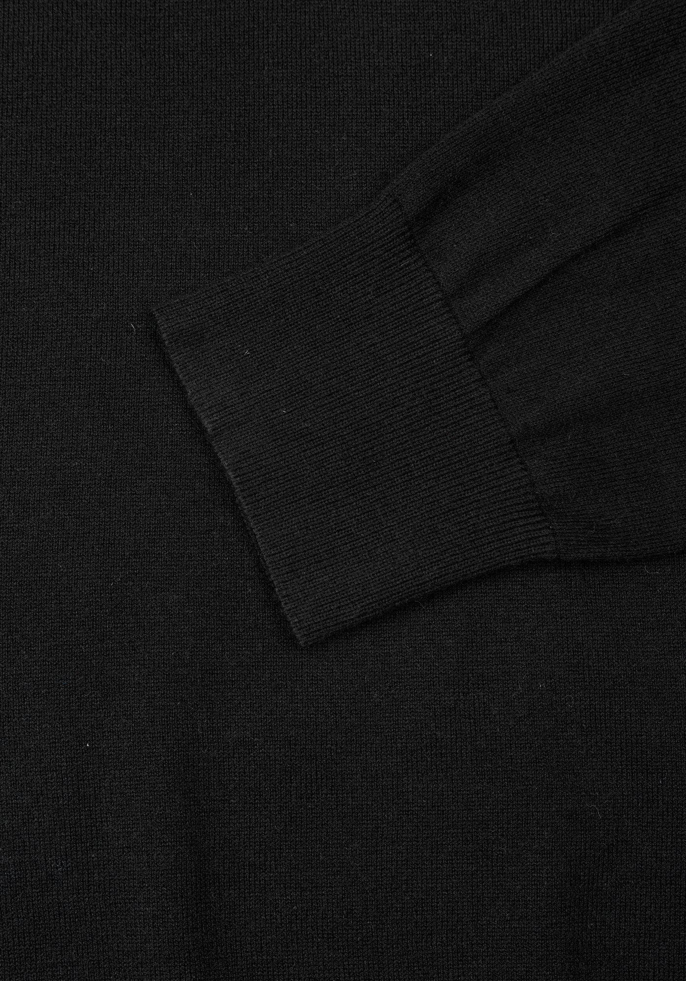 Nightfall Black Merino Wool Blend Pullover