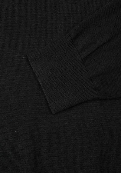 Nightfall Black Merino Wool Blend Pullover