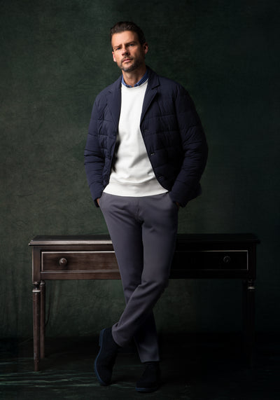 Vale Navy Padded Polyamide Jacket