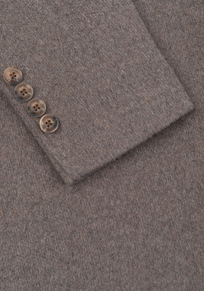 Savanna Beige Double-Breasted Poly Coat