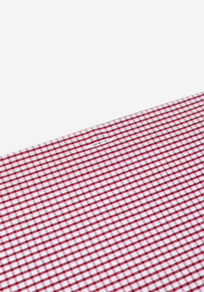 Garnet Red Checked Poplin Shirt