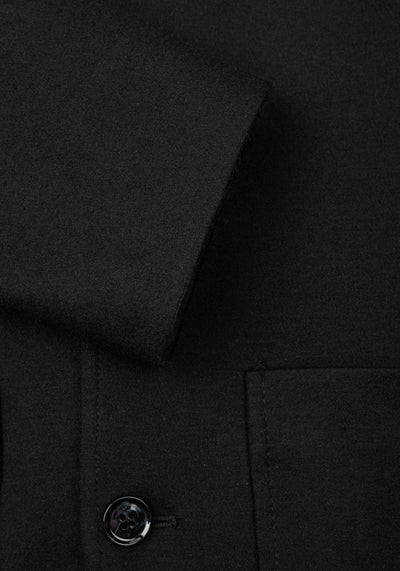 Midnight Black Boiled Wool Jacket