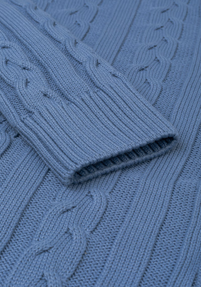 Cornflower Blue Heavy Knitted Cardigan