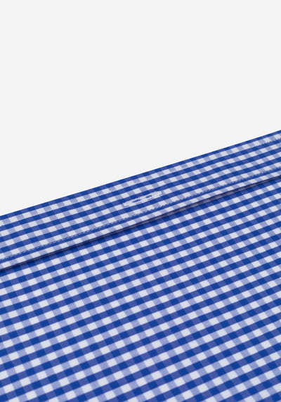 Pure Blue Checked Poplin Shirt