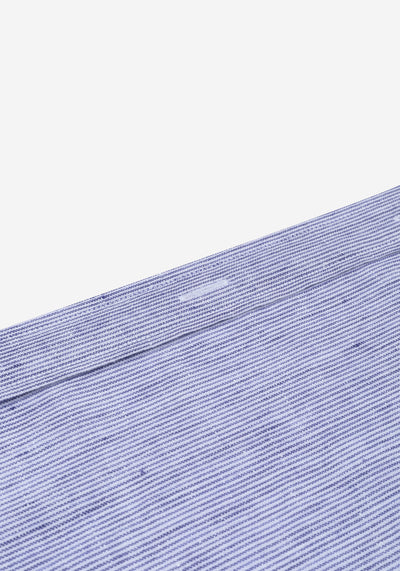 Atlantic Blue Stripe Belgian Linen Shirt