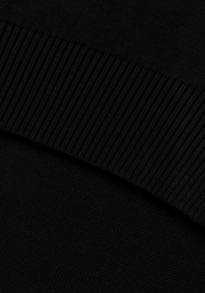 Stellar Black Zip Cotton Pullover