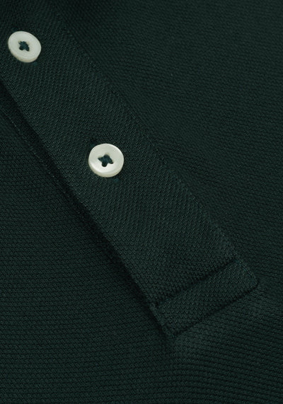 Forest Green Cotton Polo Shirt