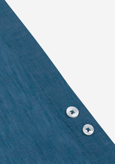 Ocean Teal Belgian Linen Shirt