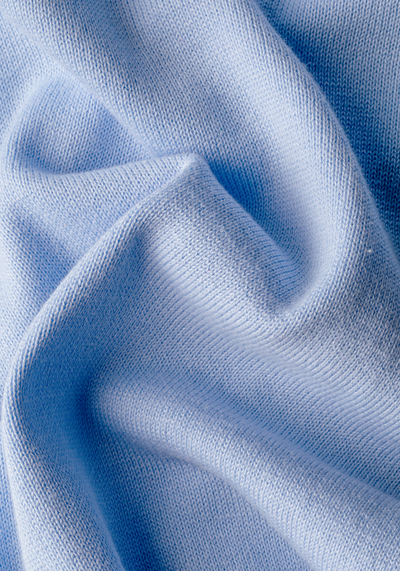 Powder Blue Zip Cotton Pullover
