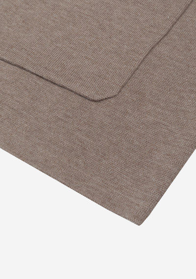 Dune Beige Merino Wool Blend Cardigan