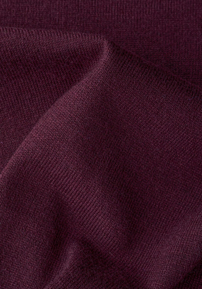 Claret Burgundy Merino Wool Blend Pullover